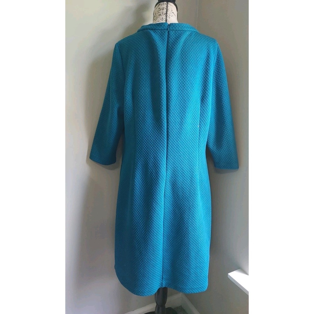Vtg Boden 60s Shift Dress Womens Sz 16L Ottoman Textured Knit Pockets Gorpcore - Picture 2 of 8